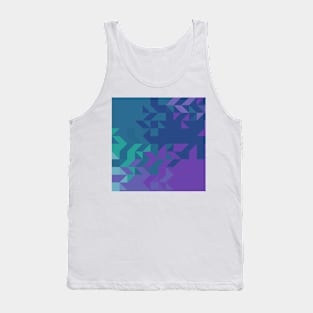 Purple Cubist Pattern Tank Top